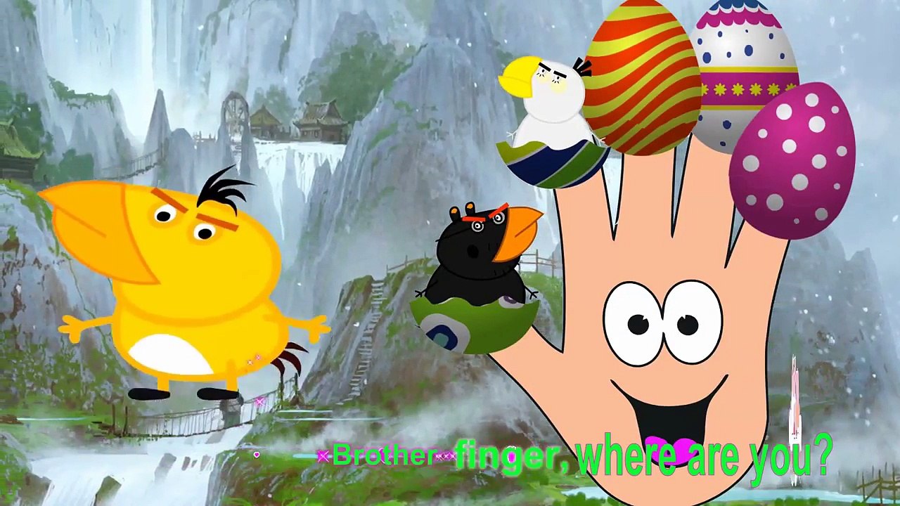 Peppa Pig Finger Family Song - Peppa Pig Angry Birds & ZOOTOPIA Magical Surprise Eggs - Kids Songs