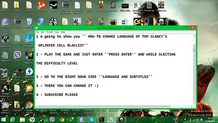 How To Change Language In TOM CLANCY's SPLINTER CELL: BLACKLIST