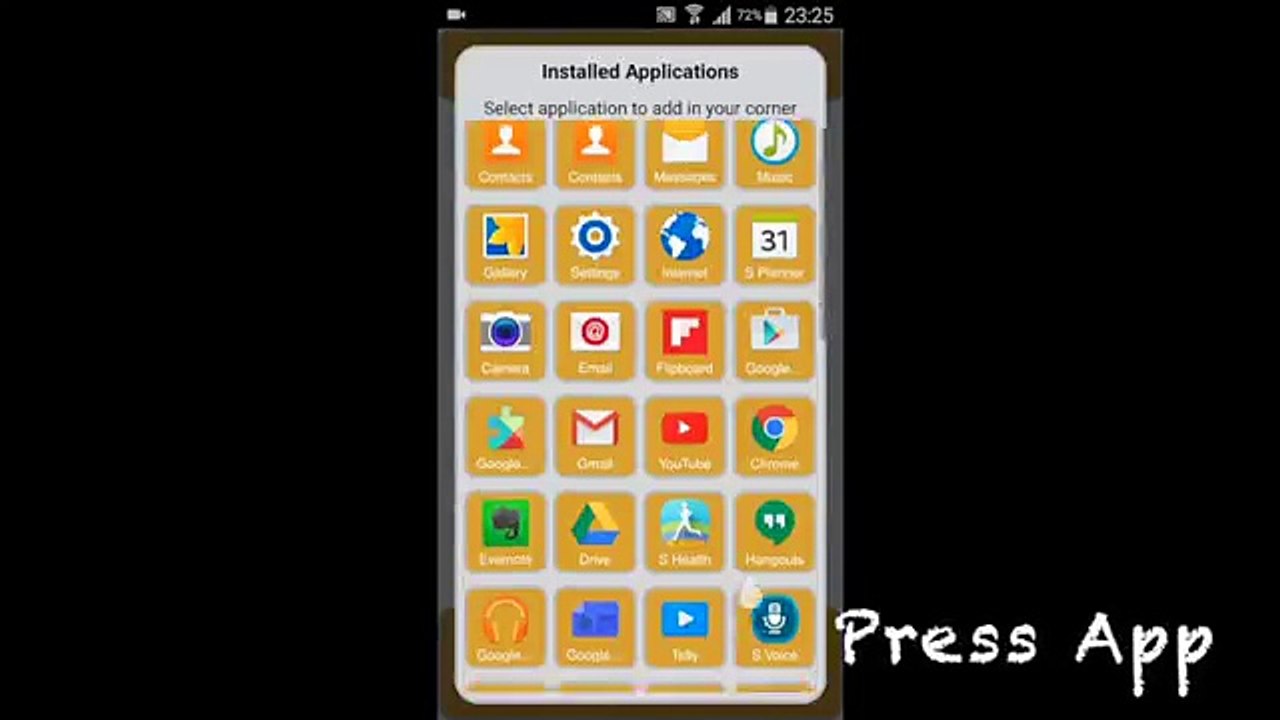 Corner creator build by Prsy mobile app