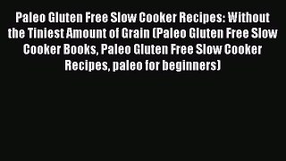 Read Books Paleo Gluten Free Slow Cooker Recipes: Without the Tiniest Amount of Grain (Paleo