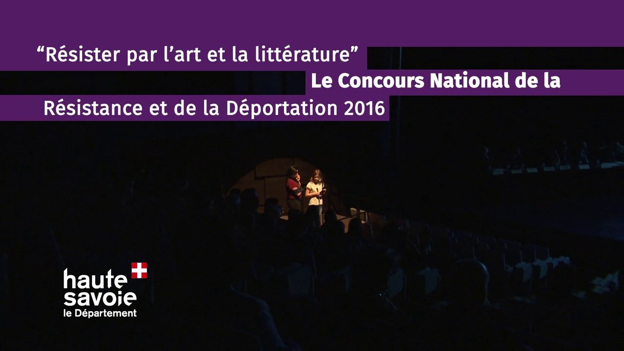 Remise des prix du Concours National de la Résistance et de la Déportation, le 28 mai 2016.