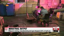 Industrial output fell 0.8% in April despite strong domestic consumption