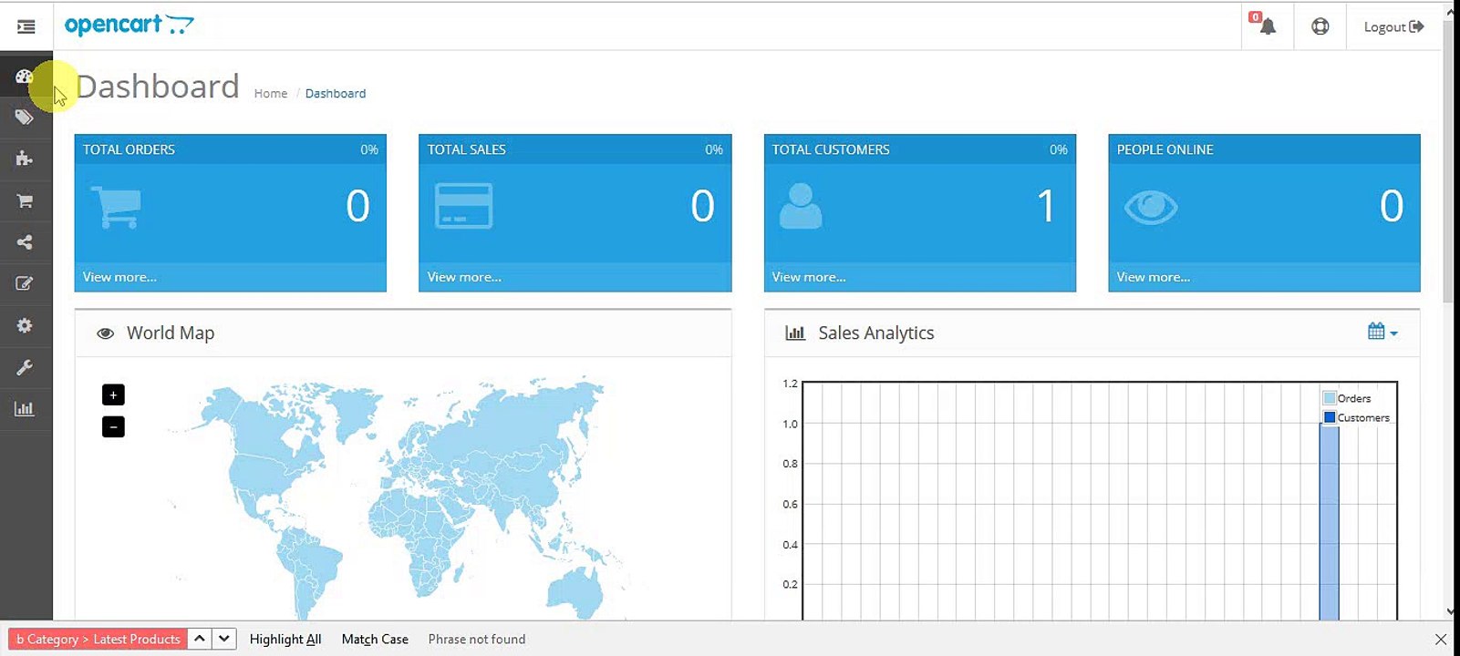 Products Tab on Home Page