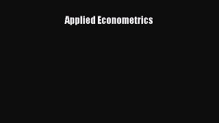 Enjoyed read Applied Econometrics