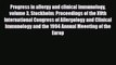 [PDF] Progress in allergy and clinical immunology volume 3 Stockholm: Proceedings of the XVth