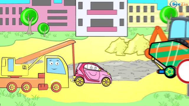 Tractor, Camión, Excavadora. Carros Para Niños. Caricaturas de carros. Tiki Taki Carros