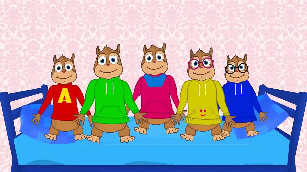 5 Little Chipmunks Jumping on the Bed 4  \ Nursery Rhymes Lyrics
