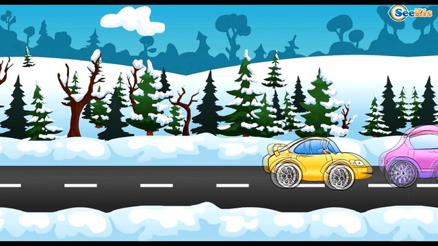 Dessin animé voiture. Ambulance, Grue, Camion pour bébés.Tiki Taki Dessins Animes