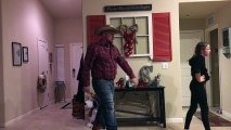 Dad performs epic hip hop dance with daughter - and twerks!