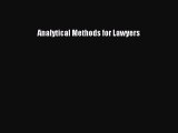 Read Analytical Methods for Lawyers Ebook Free