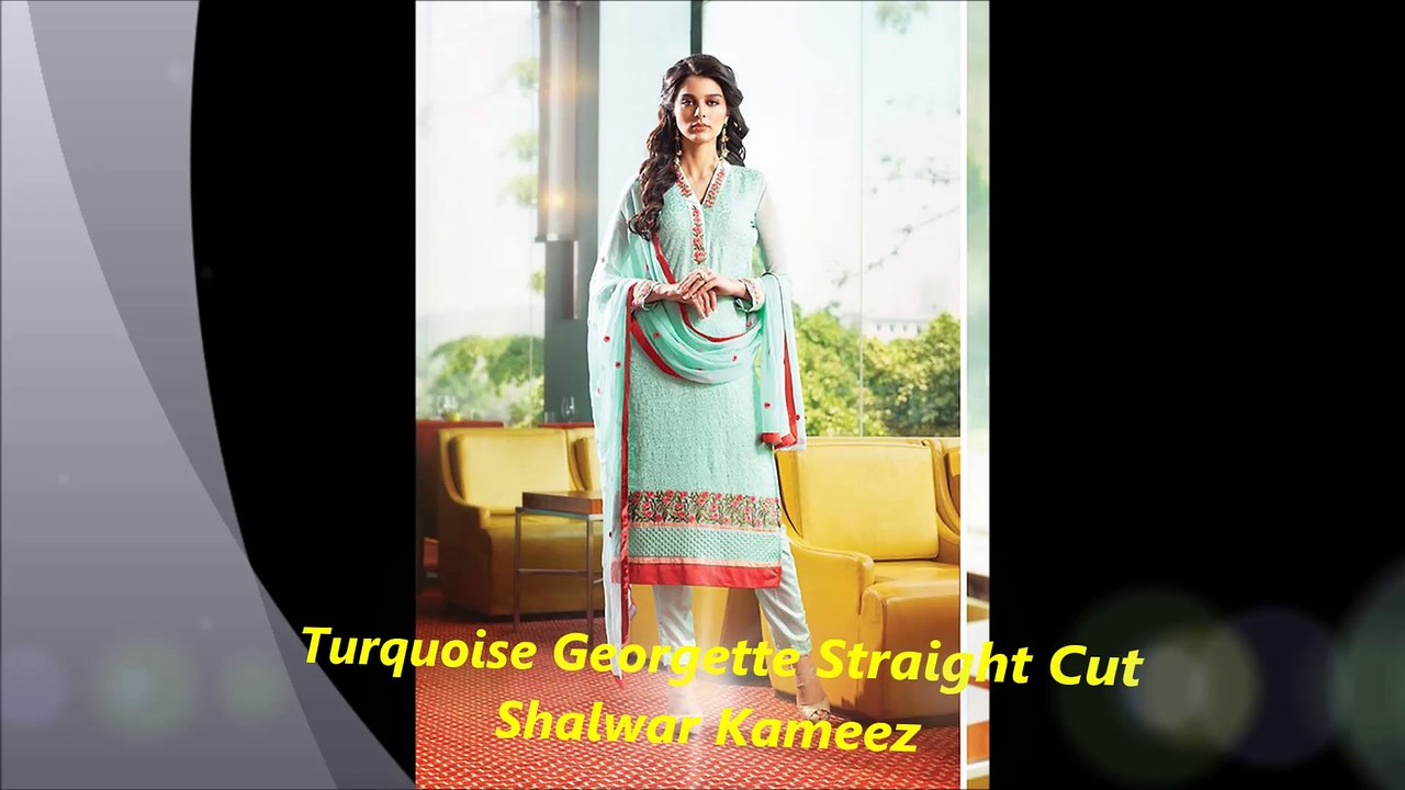 Turquoise Color Salwar Kameez by nikvik.com