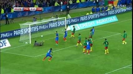Dimitri Payet amazing Free Kick Goal - France 3-2 Cameroon - 31/05/16