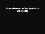 Popular book Financial Accounting Exam Questions & Explanations