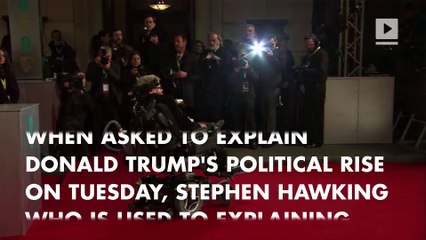 Stephen Hawking was stumped when asked about Donald Trump