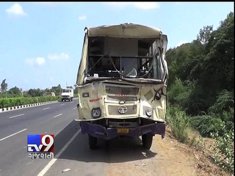 1 killed, 13 injured in bus, truck collision, Surat - Tv9 Gujarati