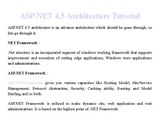 ASP .net Architecture