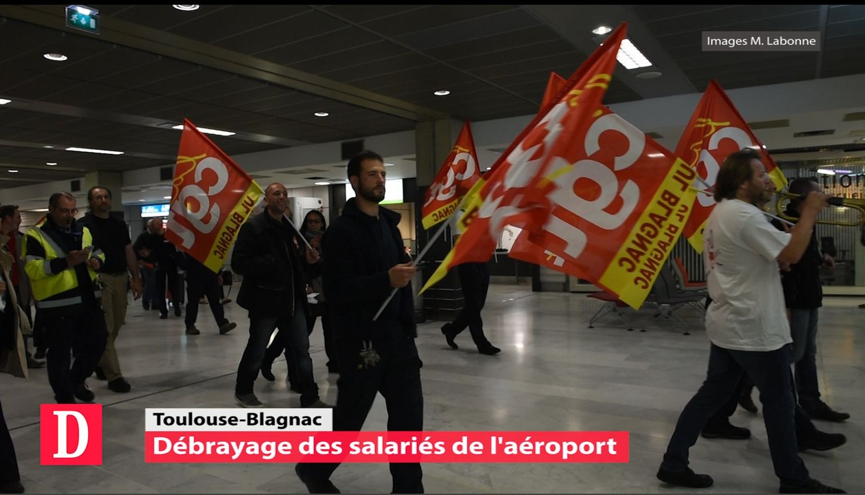 Débrayage des salariés de l'aéroport Toulouse-Blagnac