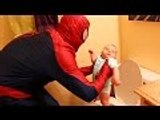 Disney | SPIDERMAN BABYSITTING Episodes 1-4 Spider-Man Babysitter Fail Funny Potty   Kids Prank