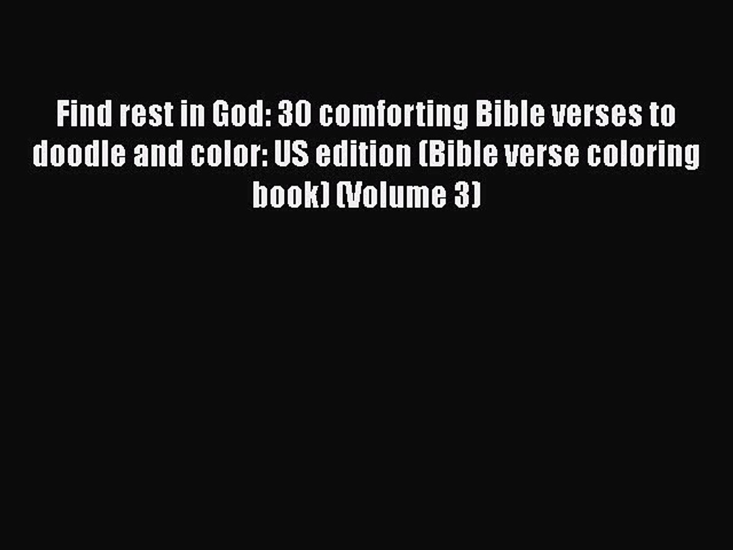 Pdf Find Rest In God 30 Comforting Bible Verses To Doodle And