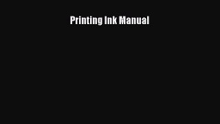 Download Printing Ink Manual Ebook Free