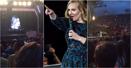 Adele irrita-se com fã e pede para parar de filmar durante o concerto