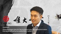 What advantages do investors have in Takung's trading platform not found in traditional art market?