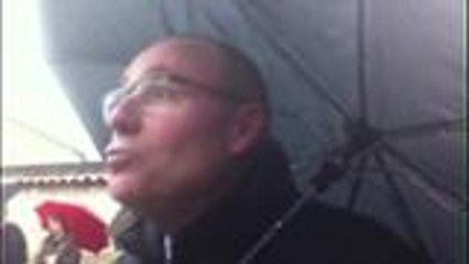 François Raby, le maire de Jarnac pour le 20e anniversaire de la mort de Mitterrand