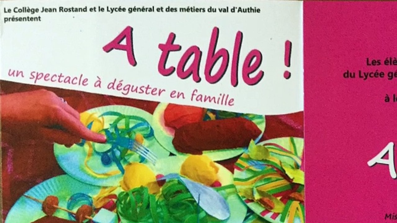 A table! version lycée