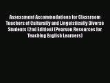 Read Books Assessment Accommodations for Classroom Teachers of Culturally and Linguistically