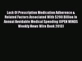 Read Lack Of Prescription Medication Adherence & Related Factors Associated With $290 Billion