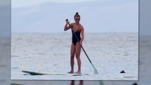 Lea Michele Paddle Boards in Hawaii