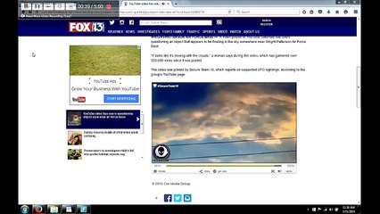 SEE IT: YouTube video has users questioning object seen near air force base