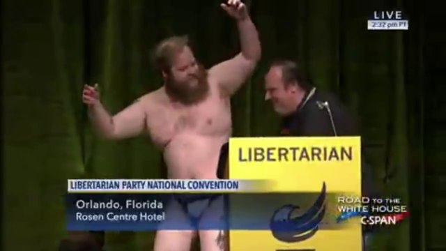 James Weeks Strips at Libertarian Party National Convention Drops out of race for Chairman 5/29/16