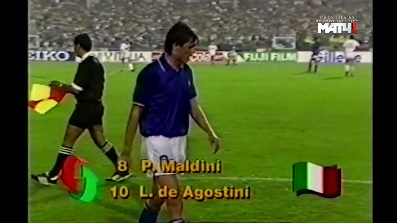 Italy - USSR 2nd Half. European Championship 1988. Semi-Final