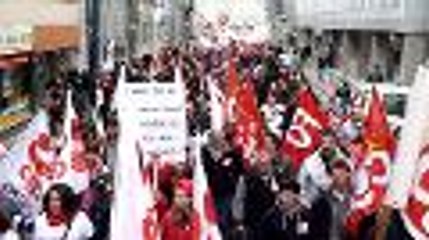 Manifestation FO-CGT à Pau contre l'accord du 11 janvier 2013