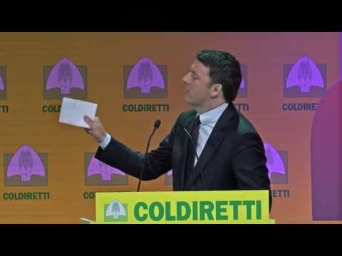 Milano - Matteo Renzi è intervenuto all'assemblea Coldiretti (31.05.16)