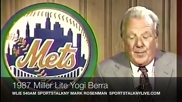 KINER'S KORNER/YOGI BERRA MILLER LITE BEER COMMERCIAL 1987/ WLIE SPORTSTALKNY