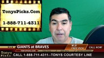 Atlanta Braves vs. San Francisco Giants Free Pick Prediction MLB Baseball Odds Preview 5-31-2016
