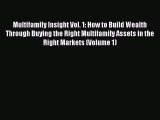 Read Multifamily Insight Vol. 1: How to Build Wealth Through Buying the Right Multifamily Assets