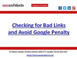 Checking for Bad Links and Avoid Google Penalty - SEO Architects