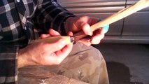 Mora hook knife.  Carving a wooden spoon. (part 3)