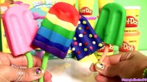 Play Doh Popsicles Scoops 'n Treats DIY Ice Cream Set Playdough Rainbow Popsicle Paleta Ghiacciolo 4
