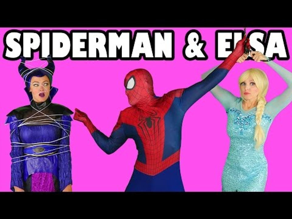 Spiderman Saves Frozen Elsa after Hans Takes Elsa's Place In Real Life.
