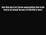 Read Jobs that pay a lot: Career opportunities that could lead to an annual income of $100000