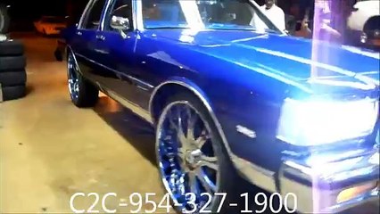 AceWhips.NET- C2C Customs- Candy Blue Chevy Box on 26" Asantis