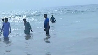 Enjoying Sunday with Ajaib , Shoaib My Self At Manora Beach Karachi..27-_3-_2016