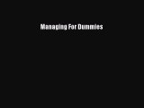 Read Managing For Dummies ebook textbooks