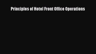 Download Principles of Hotel Front Office Operations  Read Online