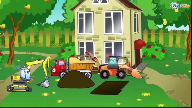 ✔ Pelleteuse, Grue pour enfants. Dessin animé voiture. Tiki Taki Camions ✔