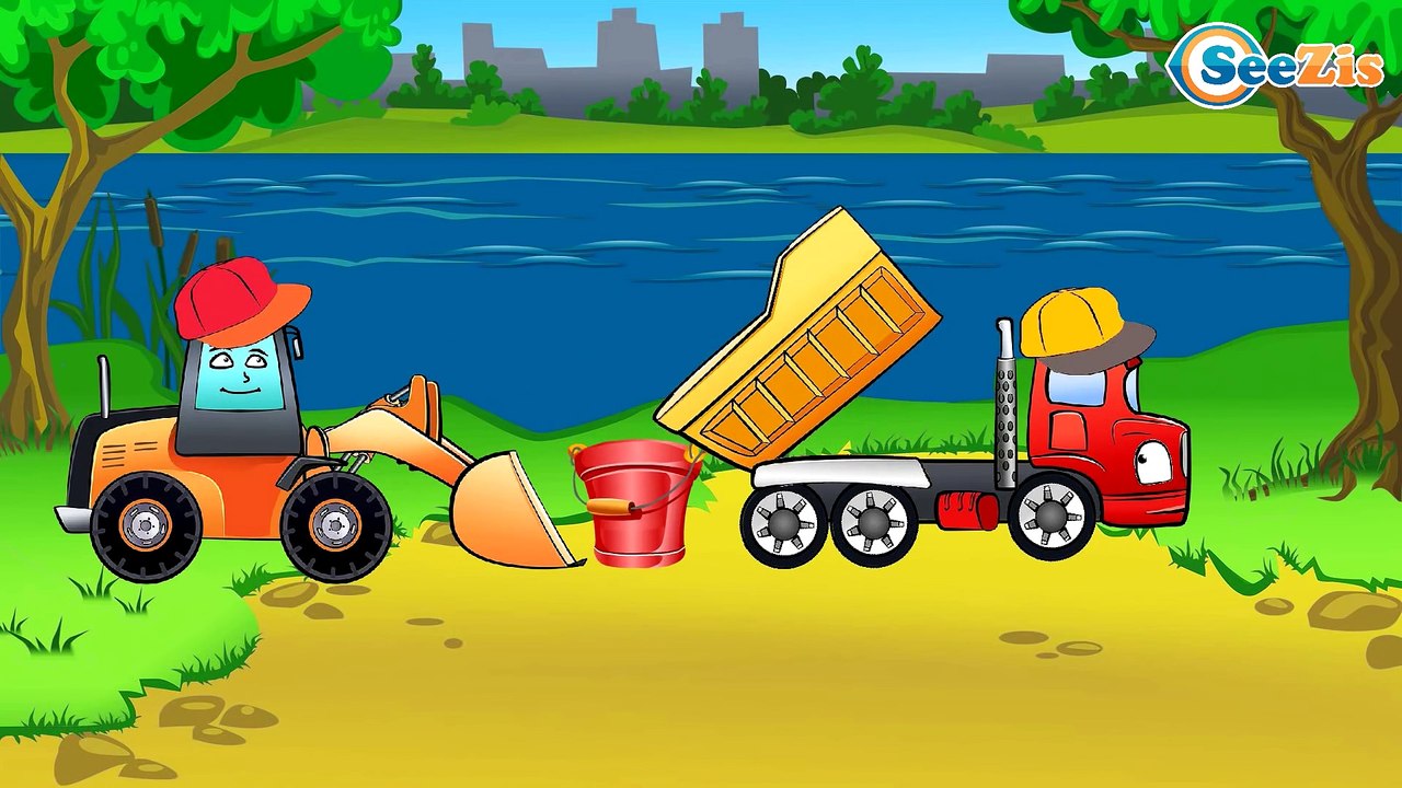 ✔  Camion poubelle, Camion, Grue pour enfants. Tiki Taki Voitures. Série 13✔